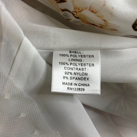 White Floral Ruffle Dress – Majorelle Medium - Picture 8 of 8